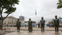South Africa Capetown waterfront statues October 21 2016 