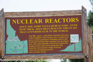 nuclear reactor information roadside sign 