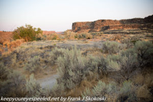 scenery of sage and brush in high desert near Shoshone Falls 