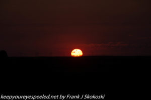 Close up of sun rise at Shoshone Falls 