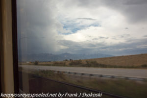 View from train on way to downtown Salt Lake City 