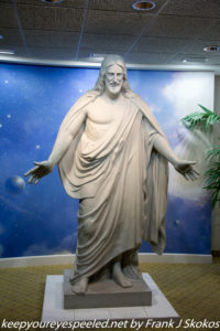 Statue of Jesus in Mormon temple visitor center