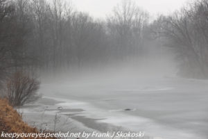 fog on ice on Lehigh canal 
