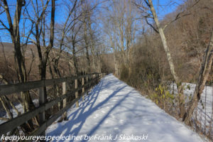 snow covered trail on Lehigh Canal