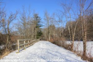 snow covered trail on Lehigh Canal 