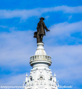 William Penn statute atop City Hall Philadelphia 