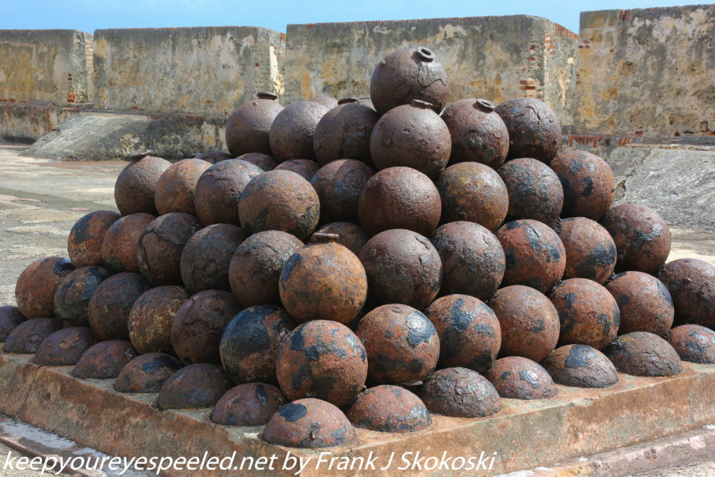 Cannon balls atop fort
