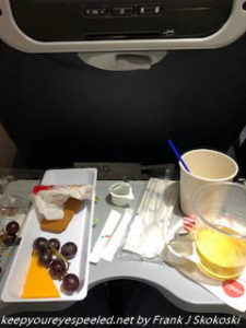 cheese tray lunch on airplane 