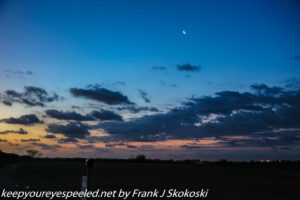 farm fields in morning twilight 