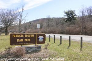 Frances Slocum park sign along highway