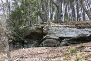 rock cliffs along trail 