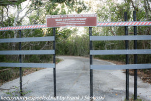 entrance gate to back country trail 