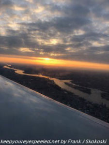 sunrise on flight to Philadelphia 