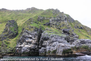 rocky cliffs on island