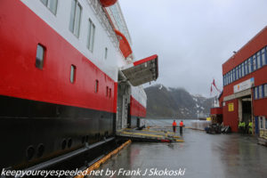 MS Finnmark docked in Honningsvag 