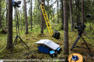 camera equipment along trail 