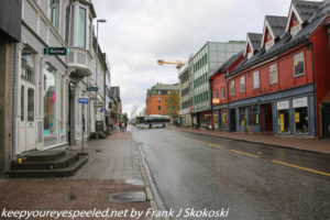 cloudy and empty street in Tromso 