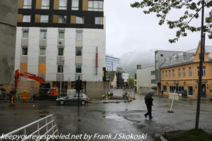 rainy streets in Tromso 