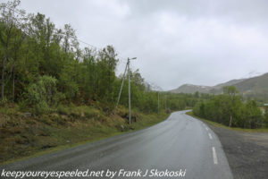 rainy road near Tromso 