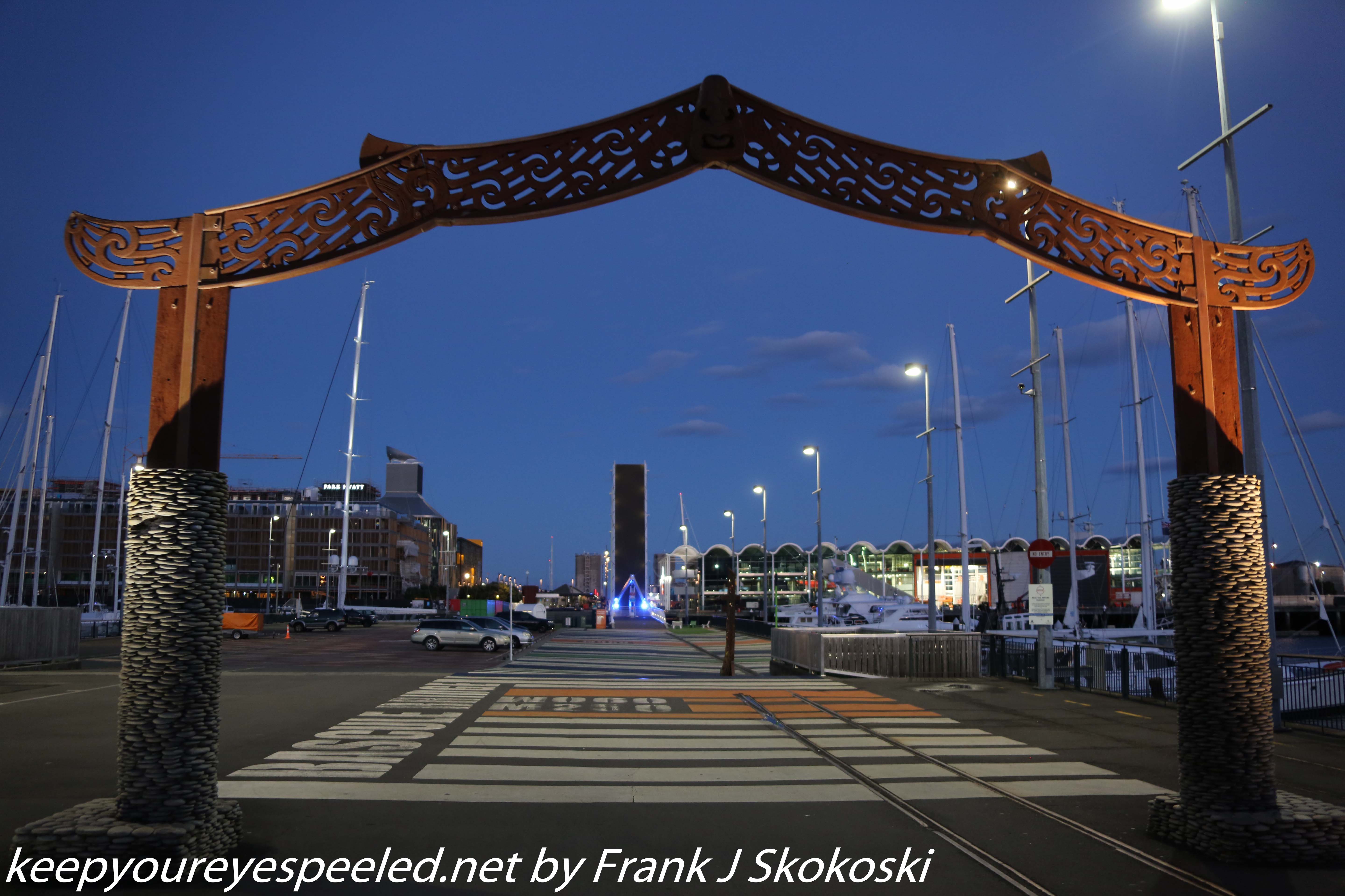 Maori gate in Auckland harbor