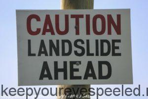 landslide sign 