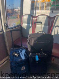 luggage on air train travel to airport 